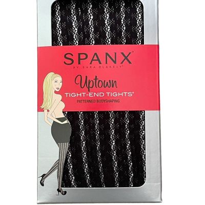 Spanx Uptown Tight End Tights Body Shaping Panty Black Tuxedo Stripe Size B NEW